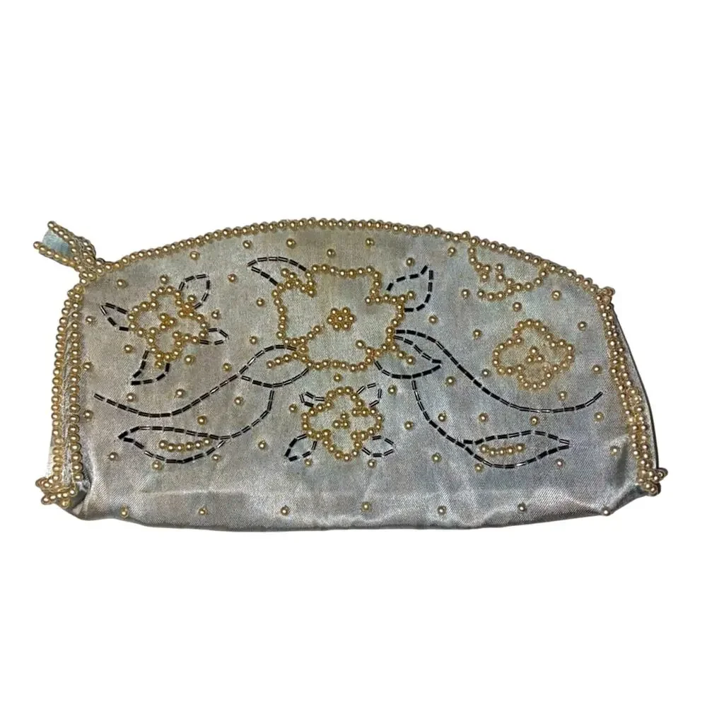 VNTG 70s beaded clutch made in Japan